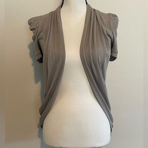 Gray Short Sleeve Cover Top